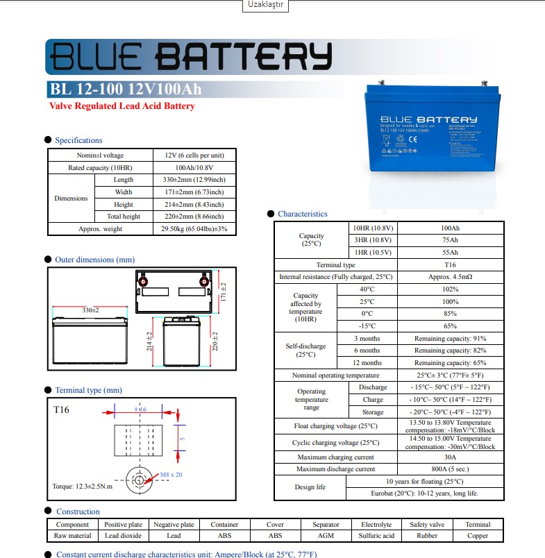 BL12V-100Ah